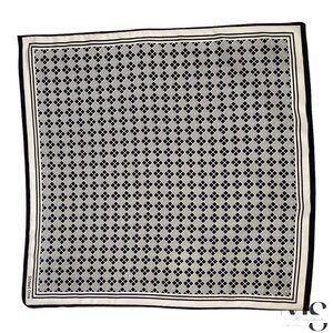 STREET ONE Gray & Black Geometric Polyester Scarf SQR 17’’ EX COND